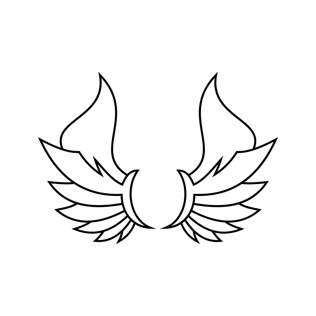 angel wings memorial tattoo design 3